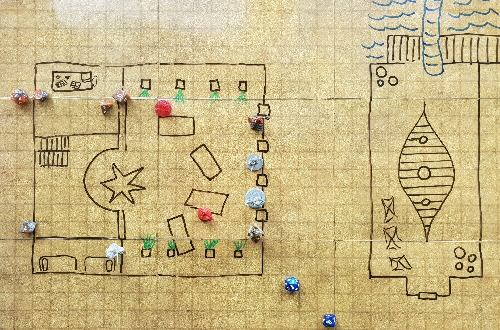 dungeons and dragons battlemat birds eye view